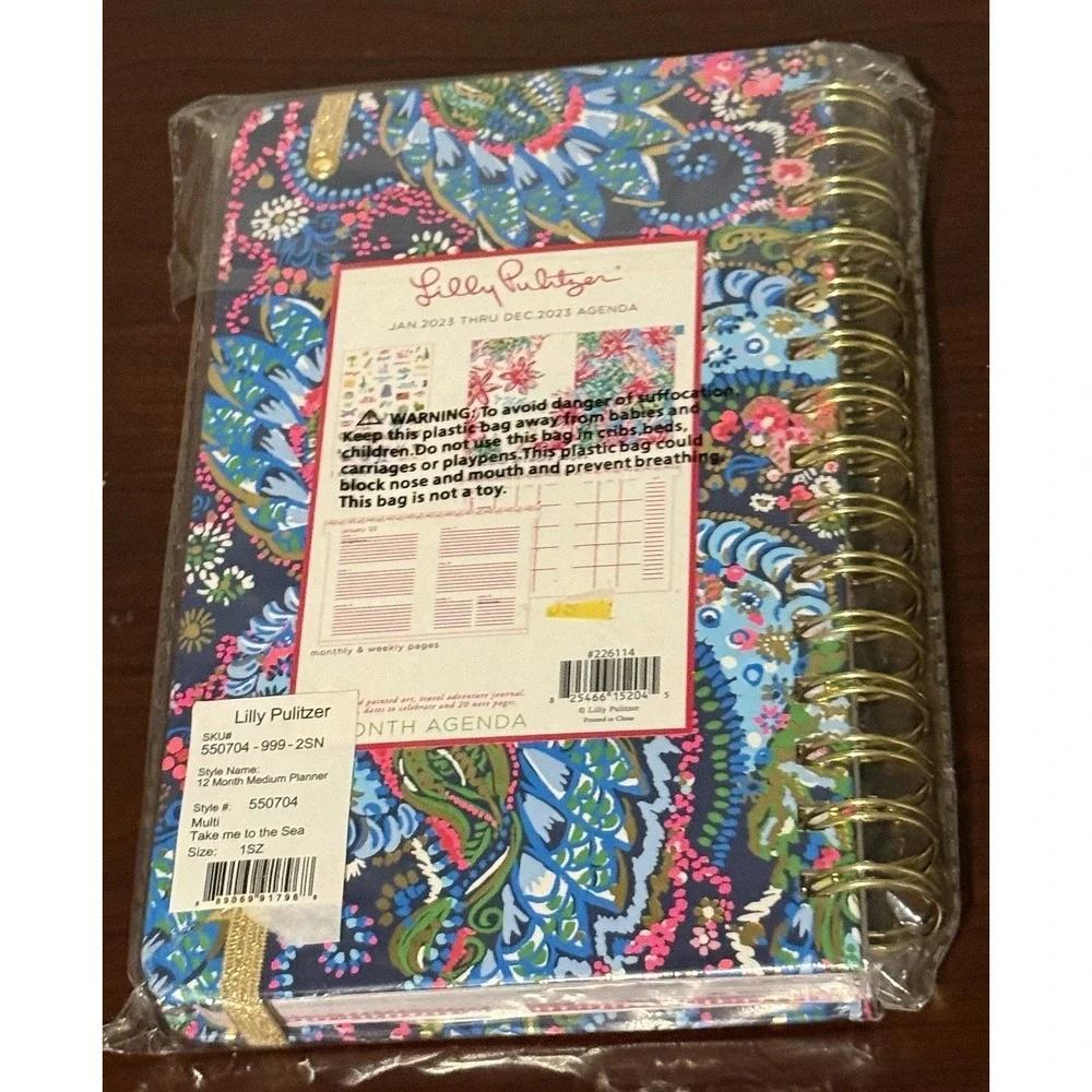 Lilly Pulitzer 12 Month Medium Planner Jan 23- Dec 23‎ Take Me To The Sea